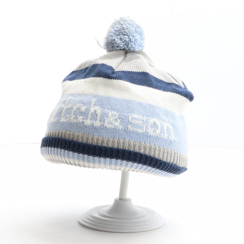 Mitch&Son Boys Blue Acrylic Bobble Hat One Size