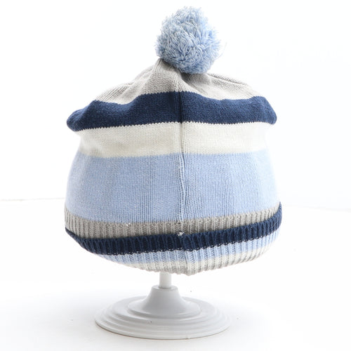 Mitch&Son Boys Blue Acrylic Bobble Hat One Size
