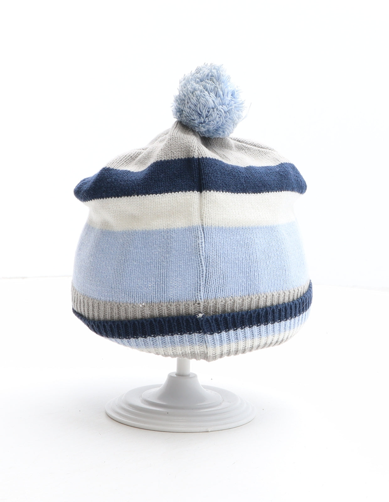 Mitch&Son Boys Blue Acrylic Bobble Hat One Size