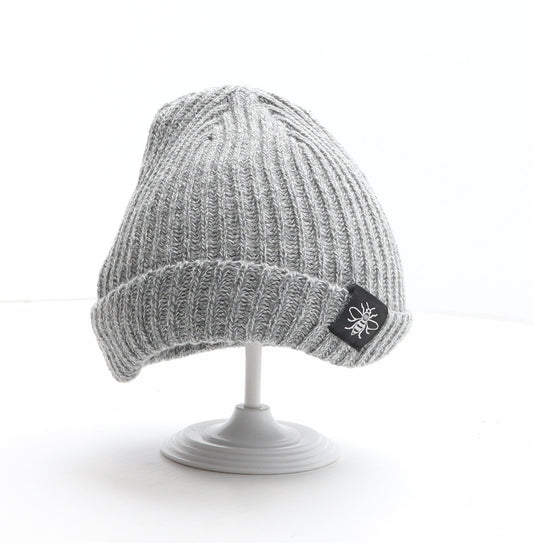 Beechfield Girls Grey Acrylic Beanie One Size