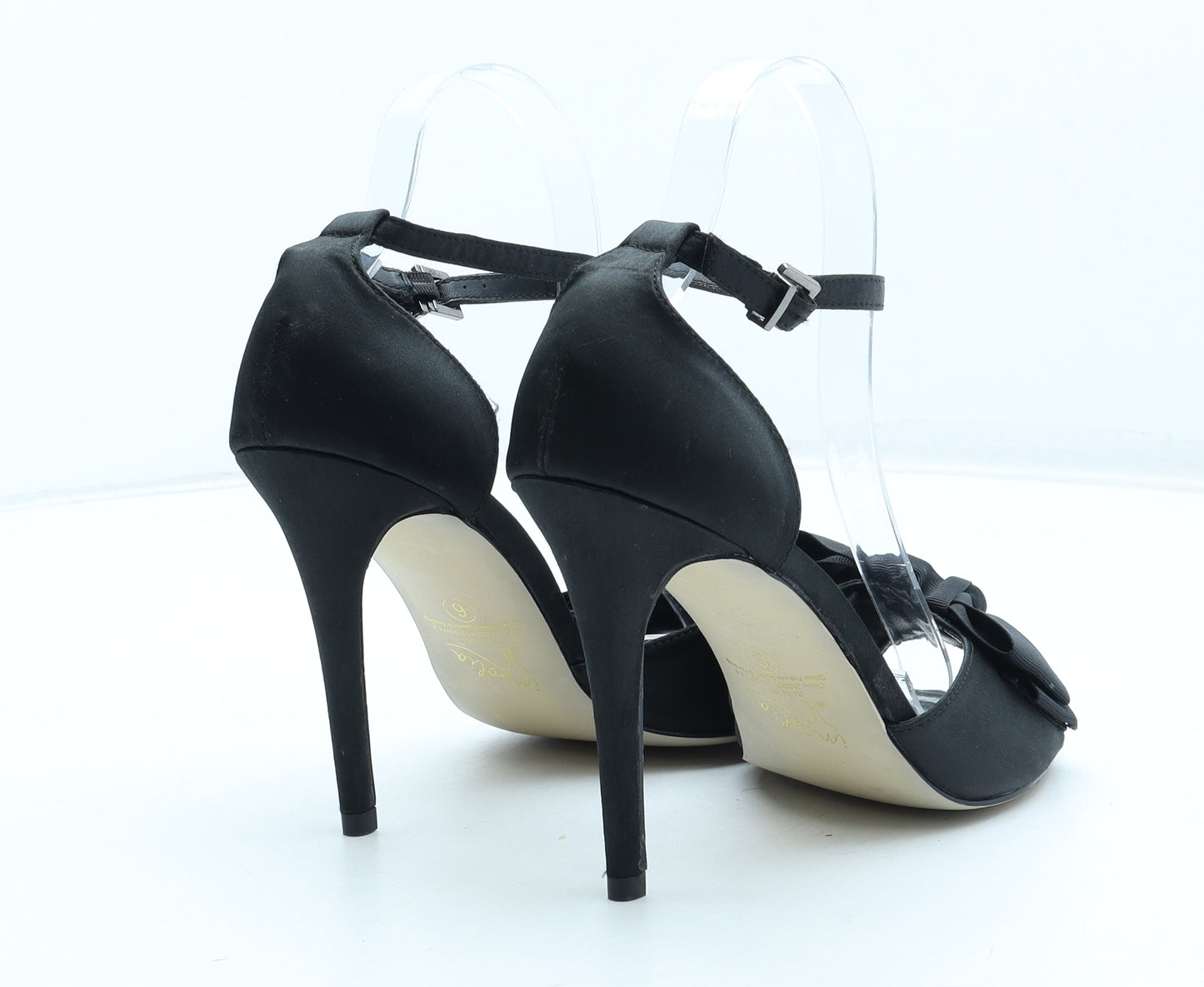 Marks and Spencer Womens Black Polyurethane Strappy Heel UK