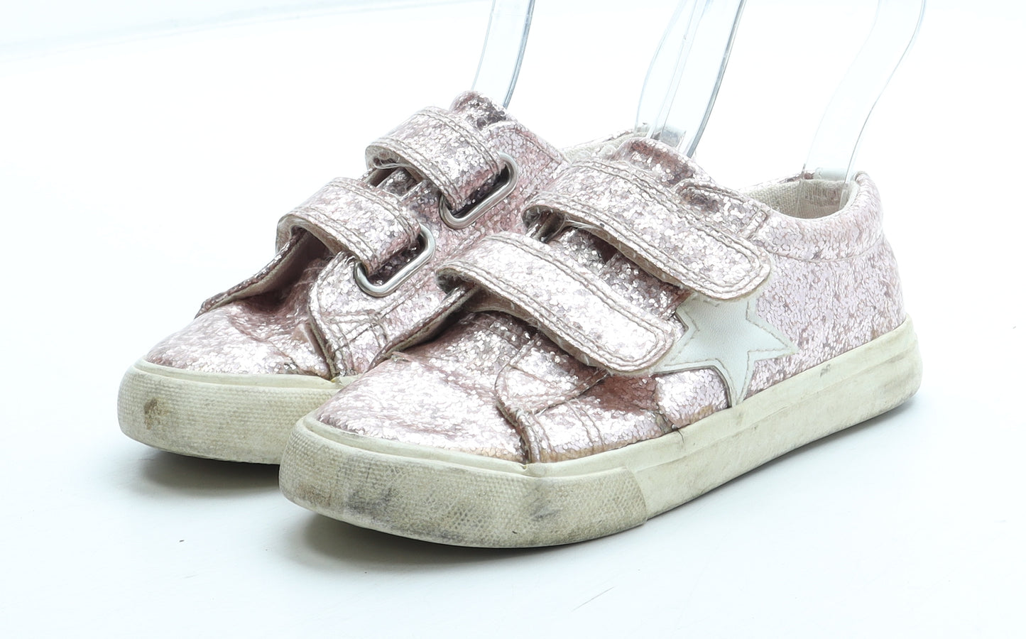 Primark Girls Pink Polyester Trainer UK 9 27 - Star Detail