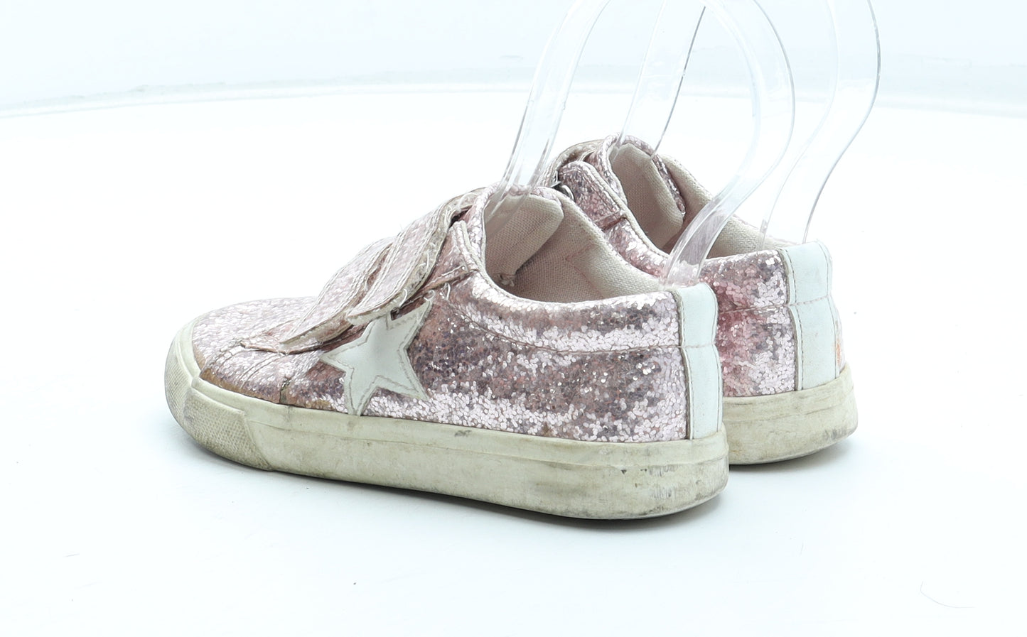 Primark Girls Pink Polyester Trainer UK 9 27 - Star Detail