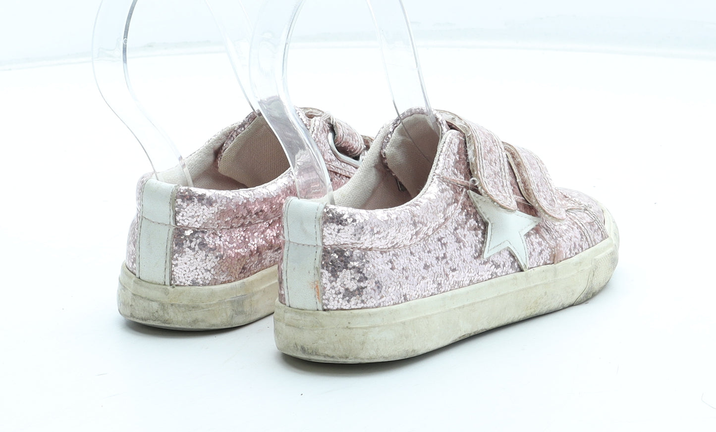 Primark Girls Pink Polyester Trainer UK 9 27 - Star Detail