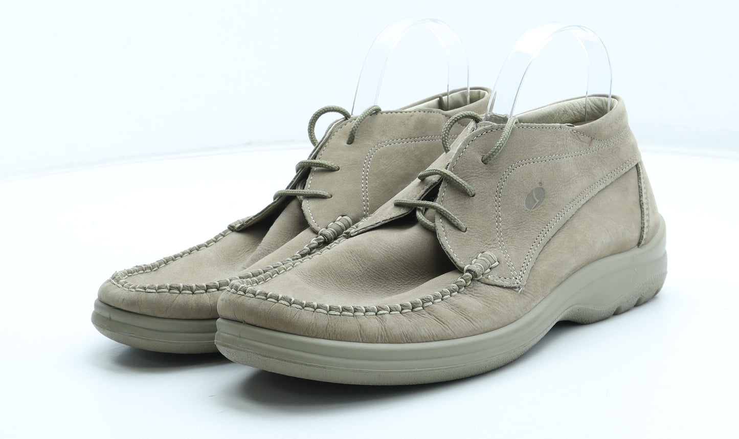 Light Step Mens Beige Leather Boat Shoe Casual UK 10 44