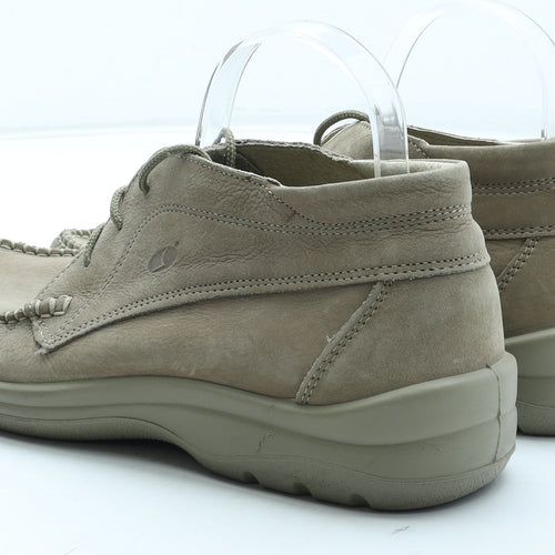 Light Step Mens Beige Leather Boat Shoe Casual UK 10 44