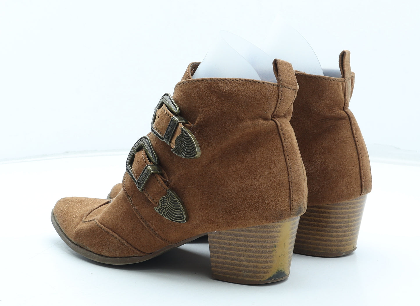 Primark Womens Brown Polyurethane Cowboy Boot UK