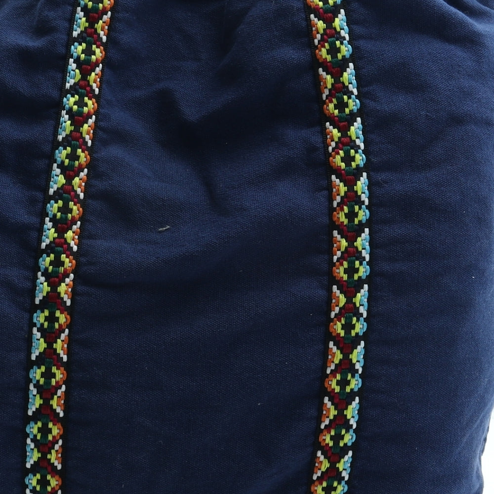 Primark Womens Blue Geometric Polyester Tote Size Large