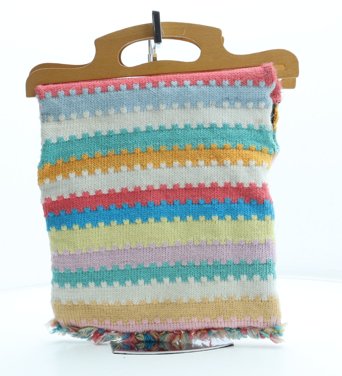 Preworn Womens Multicoloured Geometric Acrylic Tote Size Medium