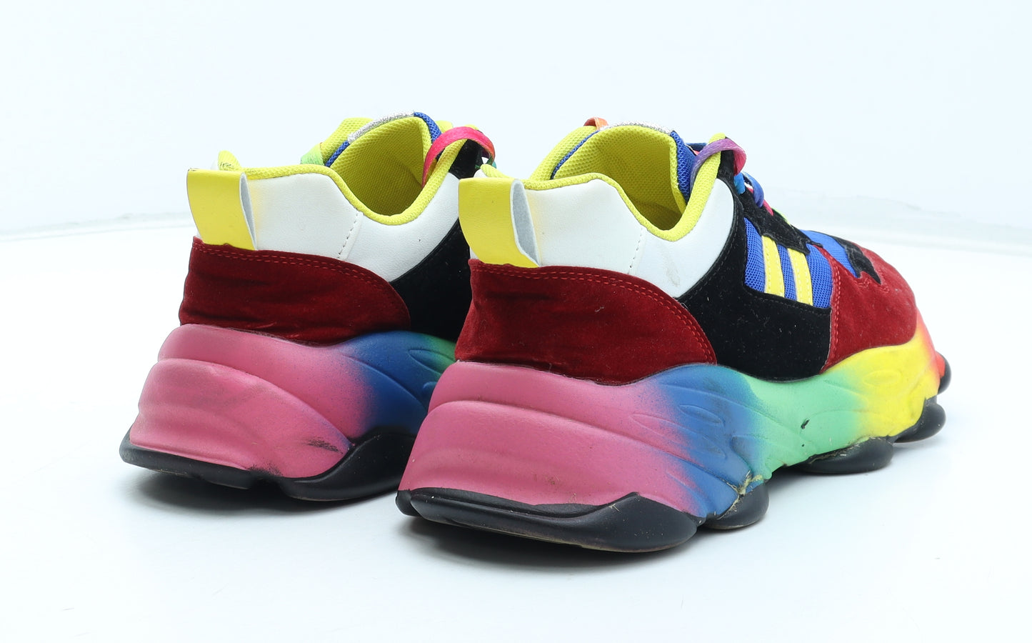Fashion OK Womens Multicoloured Colourblock Polyester Trainer UK - Estimated UK Size 6