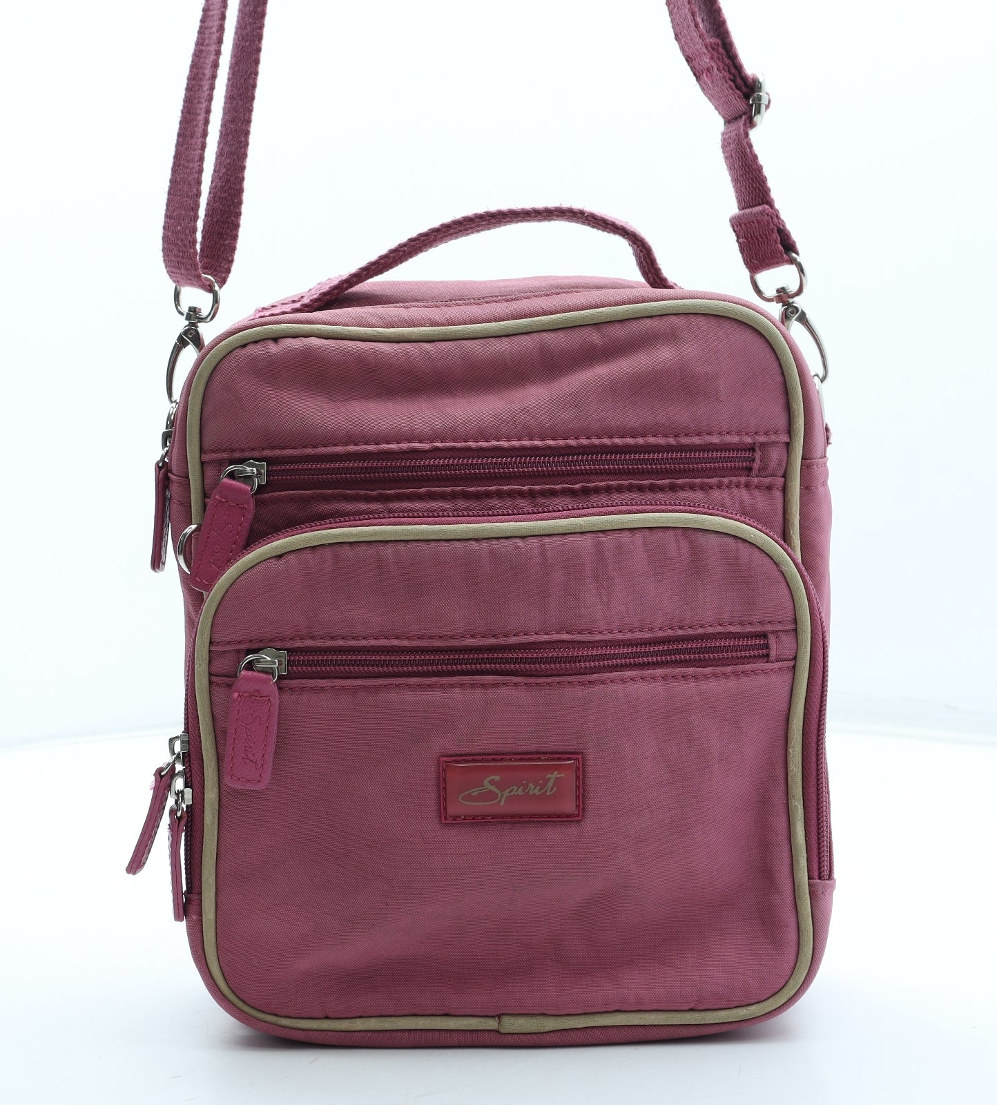 Spirit Womens Pink Polyester Crossbody Size Medium