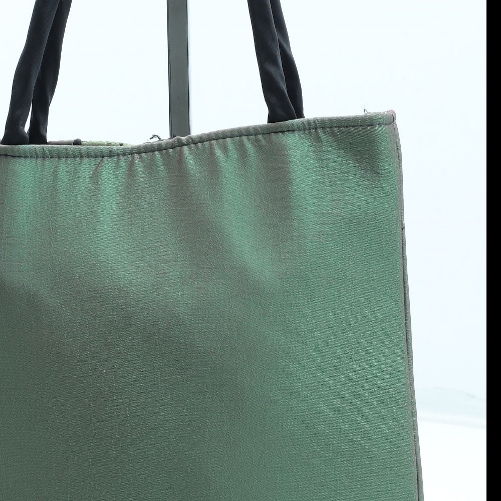 Preworn Womens Green Geometric Polyester Tote Size Small