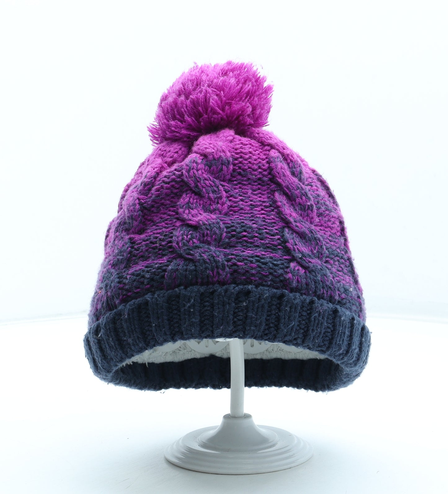 Mountain Warehouse Womens Purple Acrylic Bobble Hat One Size