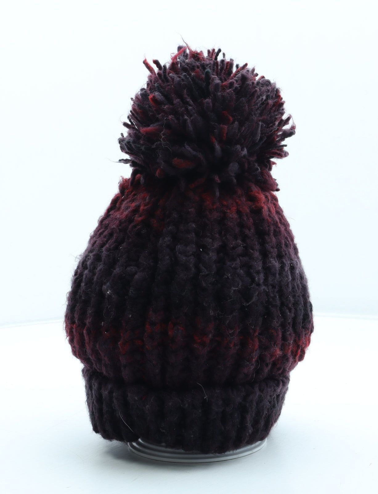 TU Womens Purple Acrylic Bobble Hat One Size