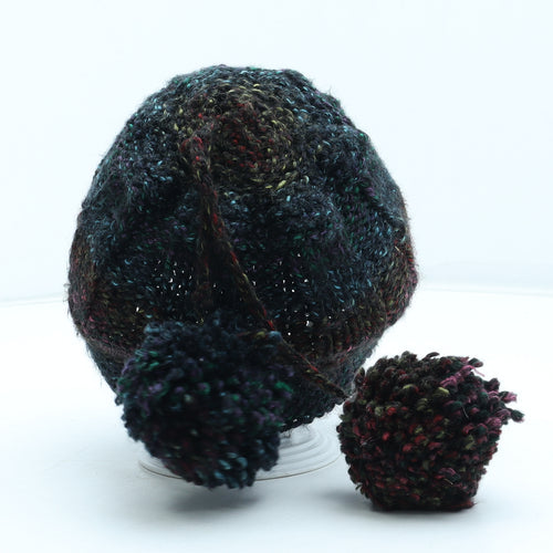Preworn Womens Multicoloured Acrylic Bobble Hat One Size