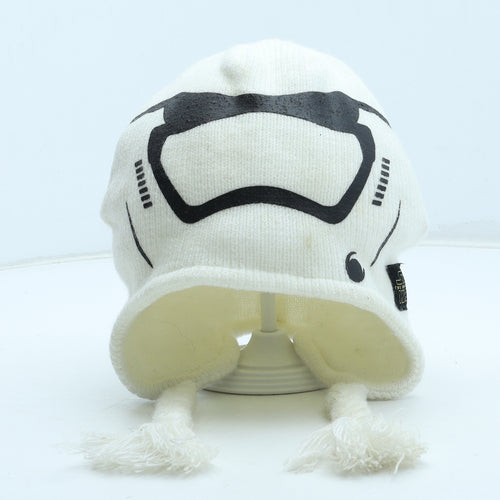George Boys White Acrylic Winter Hat Size S - Star Wars Stormtrooper Size 8-12 years