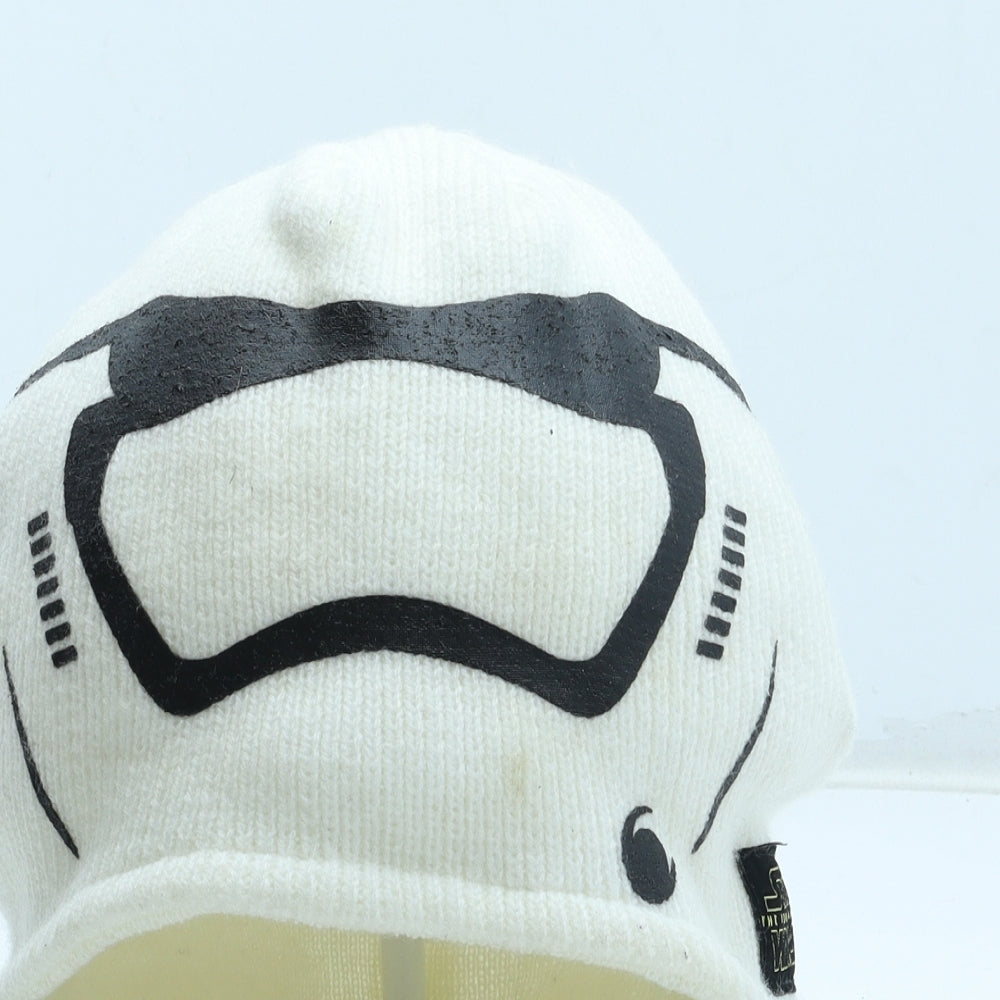 George Boys White Acrylic Winter Hat Size S - Star Wars Stormtrooper Size 8-12 years