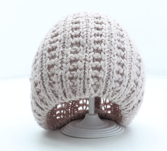 Preworn Womens Pink Acrylic Beanie One Size