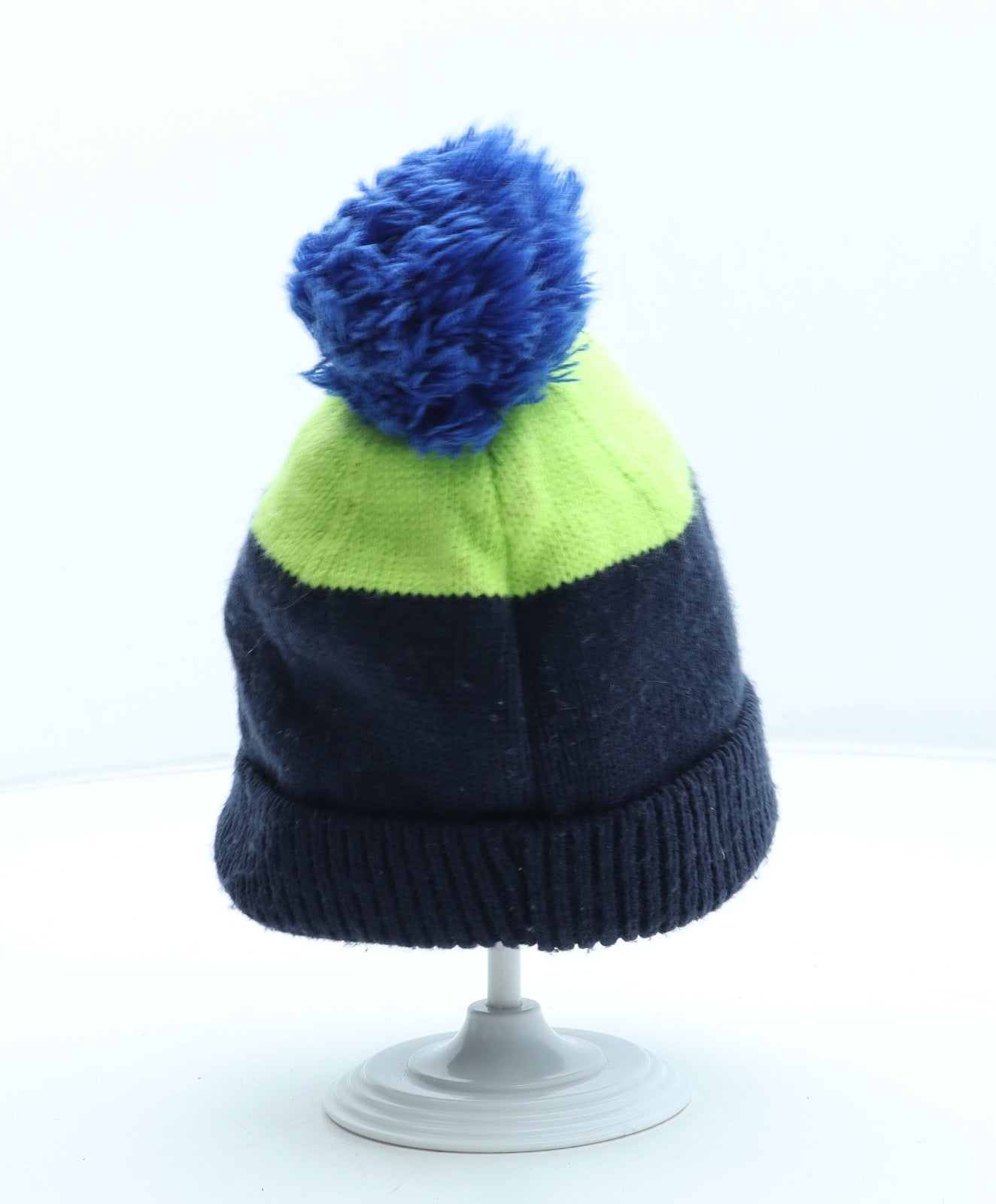 Crane Boys Multicoloured Colourblock Acrylic Bobble Hat Size S - Size 5-6 Years