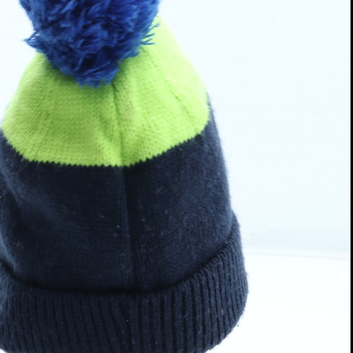 Crane Boys Multicoloured Colourblock Acrylic Bobble Hat Size S - Size 5-6 Years