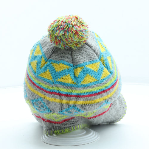Preworn Girls Multicoloured Fair Isle Acrylic Winter Hat One Size
