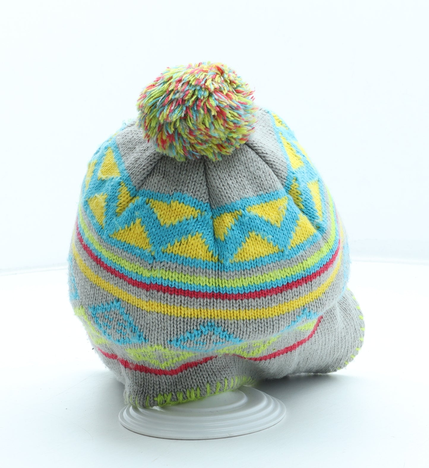Preworn Girls Multicoloured Fair Isle Acrylic Winter Hat One Size