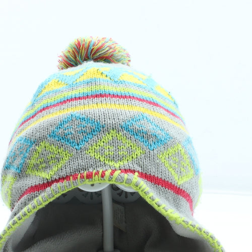 Preworn Girls Multicoloured Fair Isle Acrylic Winter Hat One Size