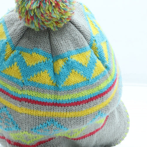 Preworn Girls Multicoloured Fair Isle Acrylic Winter Hat One Size