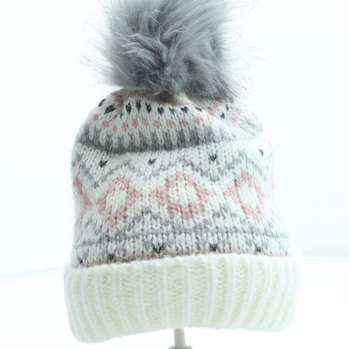 New Look Womens Multicoloured Fair Isle Acrylic Bobble Hat One Size