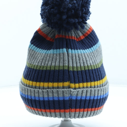 Marks and Spencer Boys Multicoloured Colourblock Acrylic Bobble Hat One Size - Size 10-13 Years