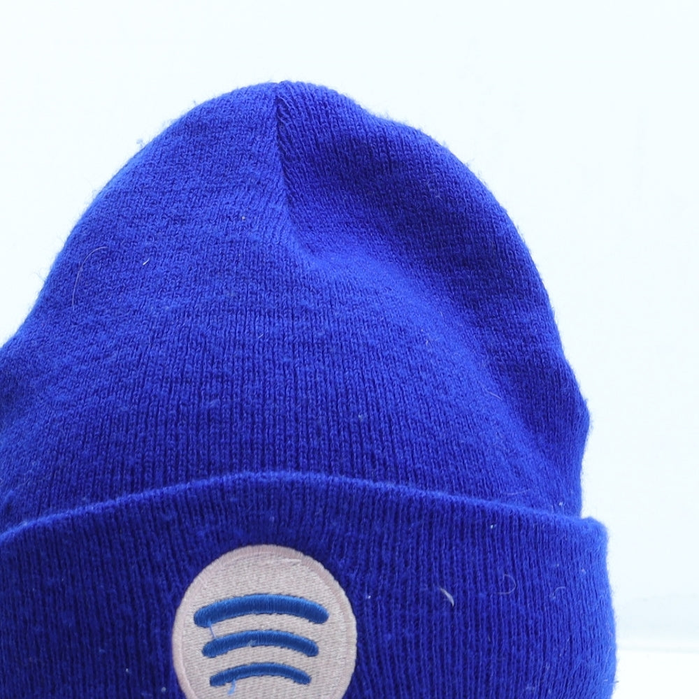Preworn Mens Blue Acrylic Beanie One Size