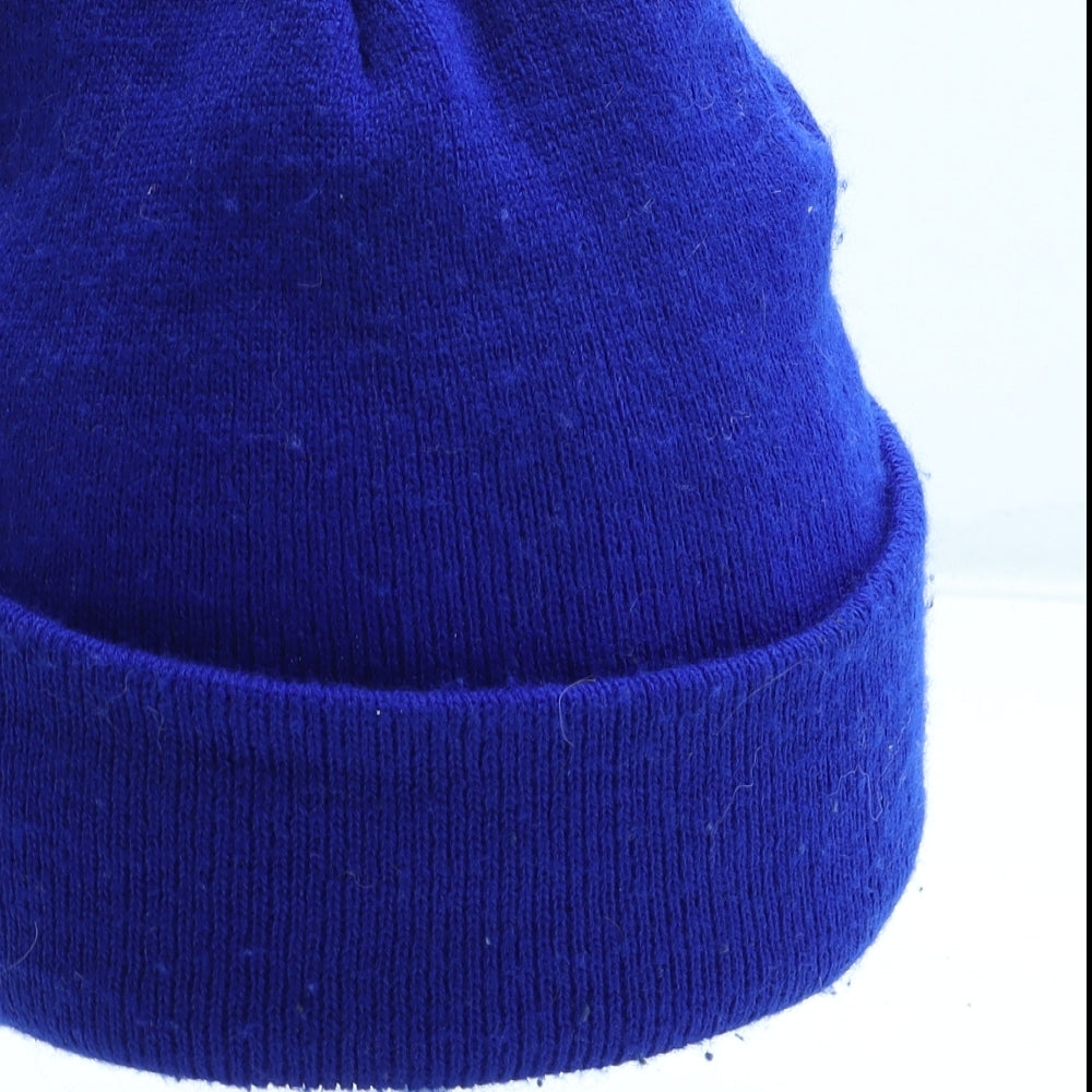 Preworn Mens Blue Acrylic Beanie One Size
