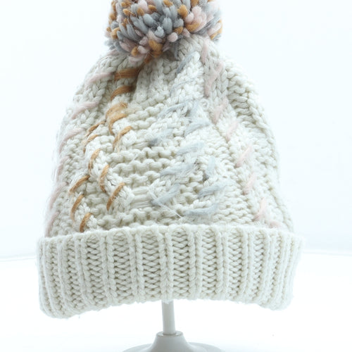 White Stuff Womens Multicoloured Acrylic Bobble Hat One Size