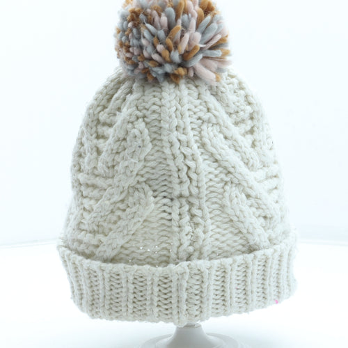 White Stuff Womens Multicoloured Acrylic Bobble Hat One Size