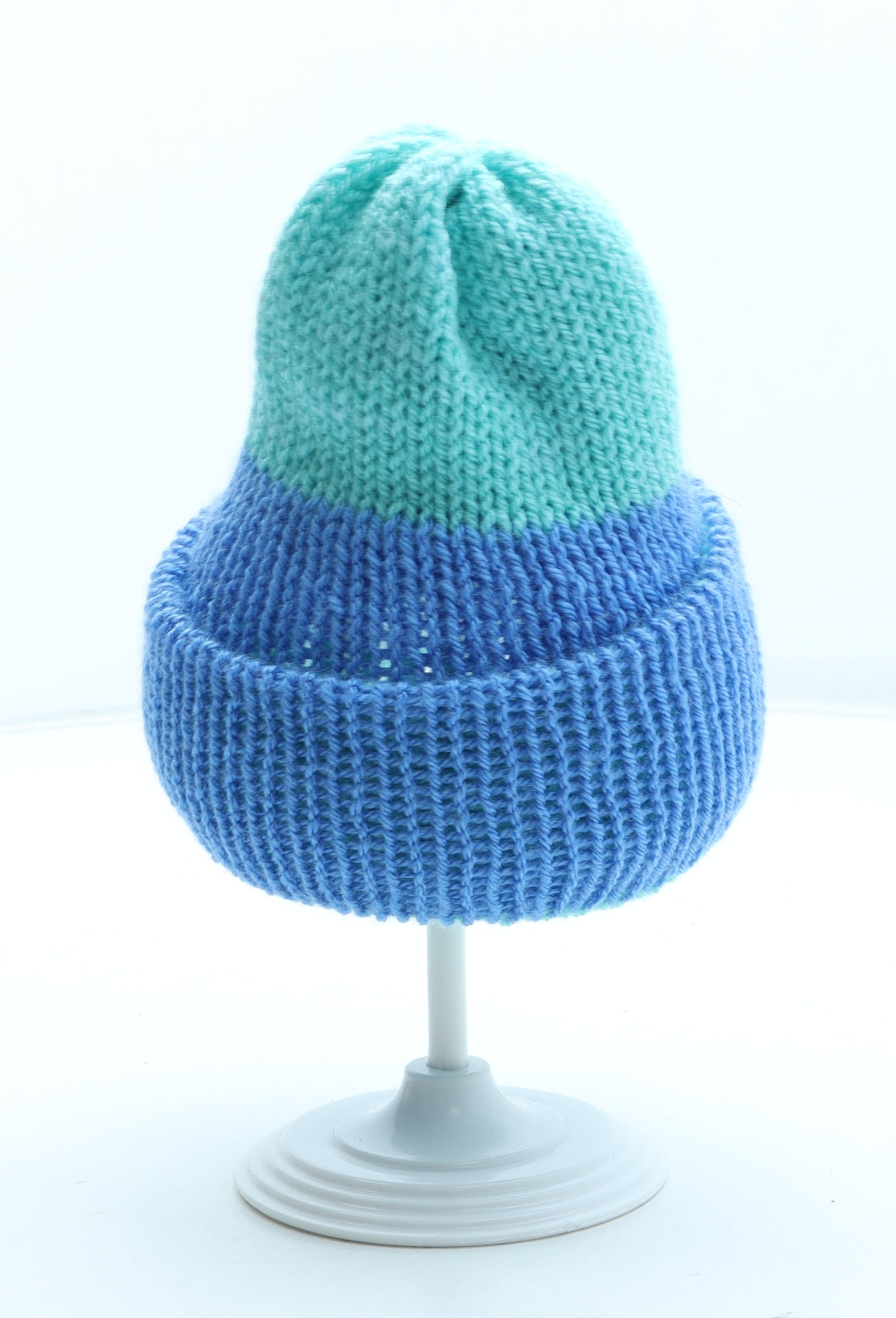 Preworn Boys Blue Colourblock Acrylic Beanie One Size