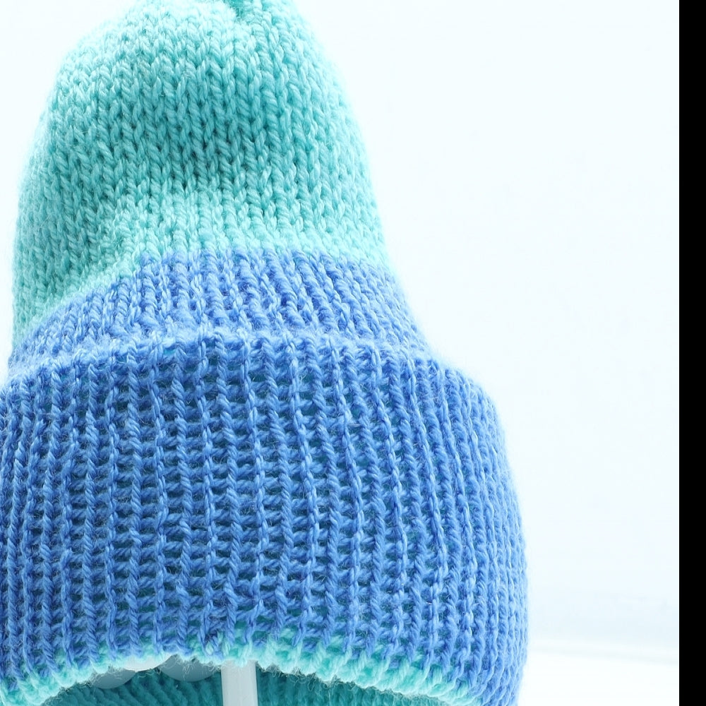 Preworn Boys Blue Colourblock Acrylic Beanie One Size