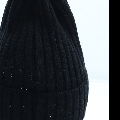 Primark Girls Black Acrylic Bobble Hat One Size - Minnie Mouse