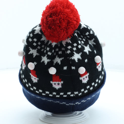 Preworn Mens Multicoloured Fair Isle Acrylic Winter Hat One Size - Merry Christmas