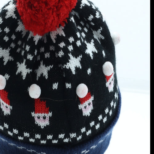 Preworn Mens Multicoloured Fair Isle Acrylic Winter Hat One Size - Merry Christmas