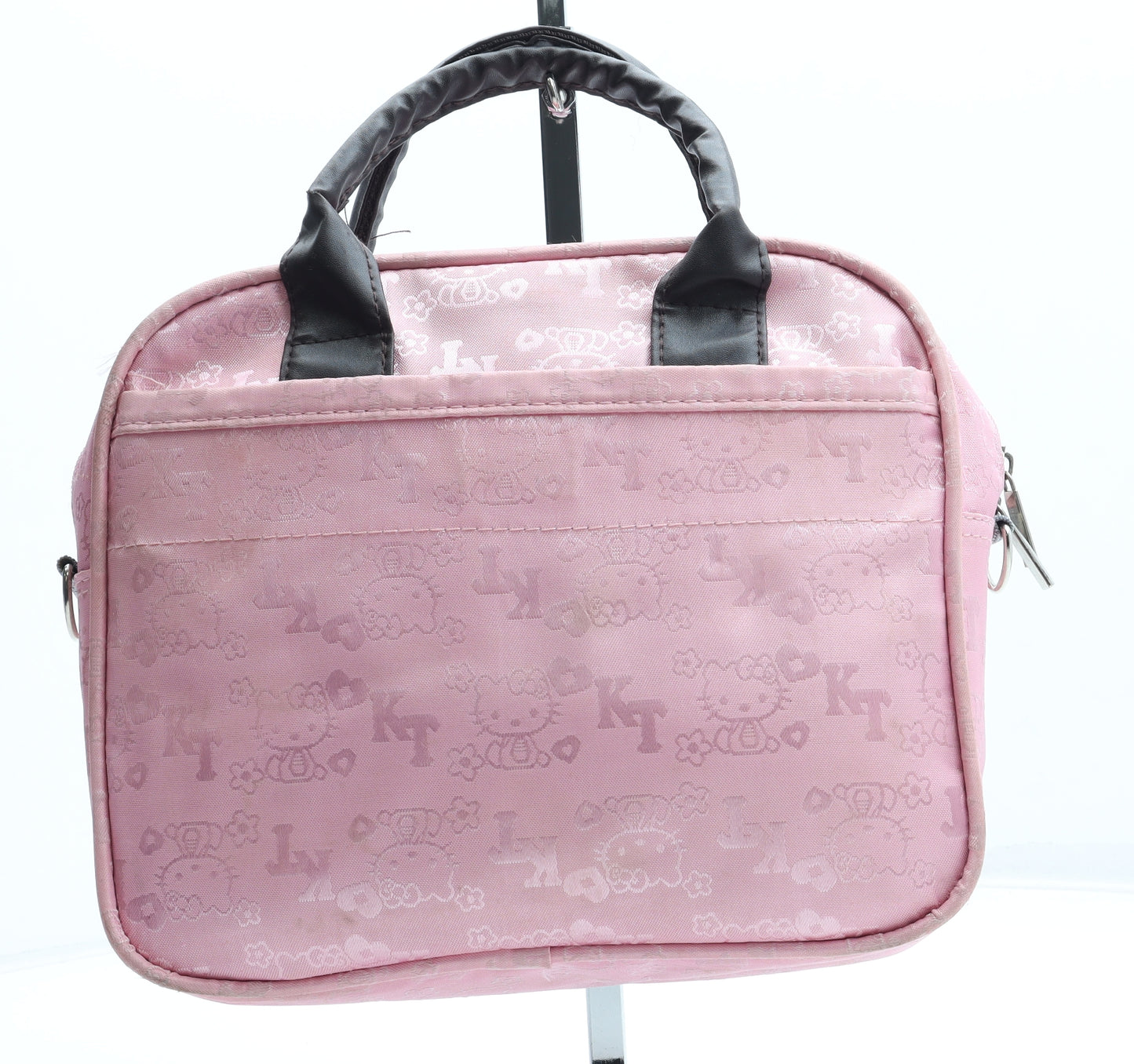 Hello Kitty Girls Pink Geometric Polyester Top Handle Bag Size Small Zip