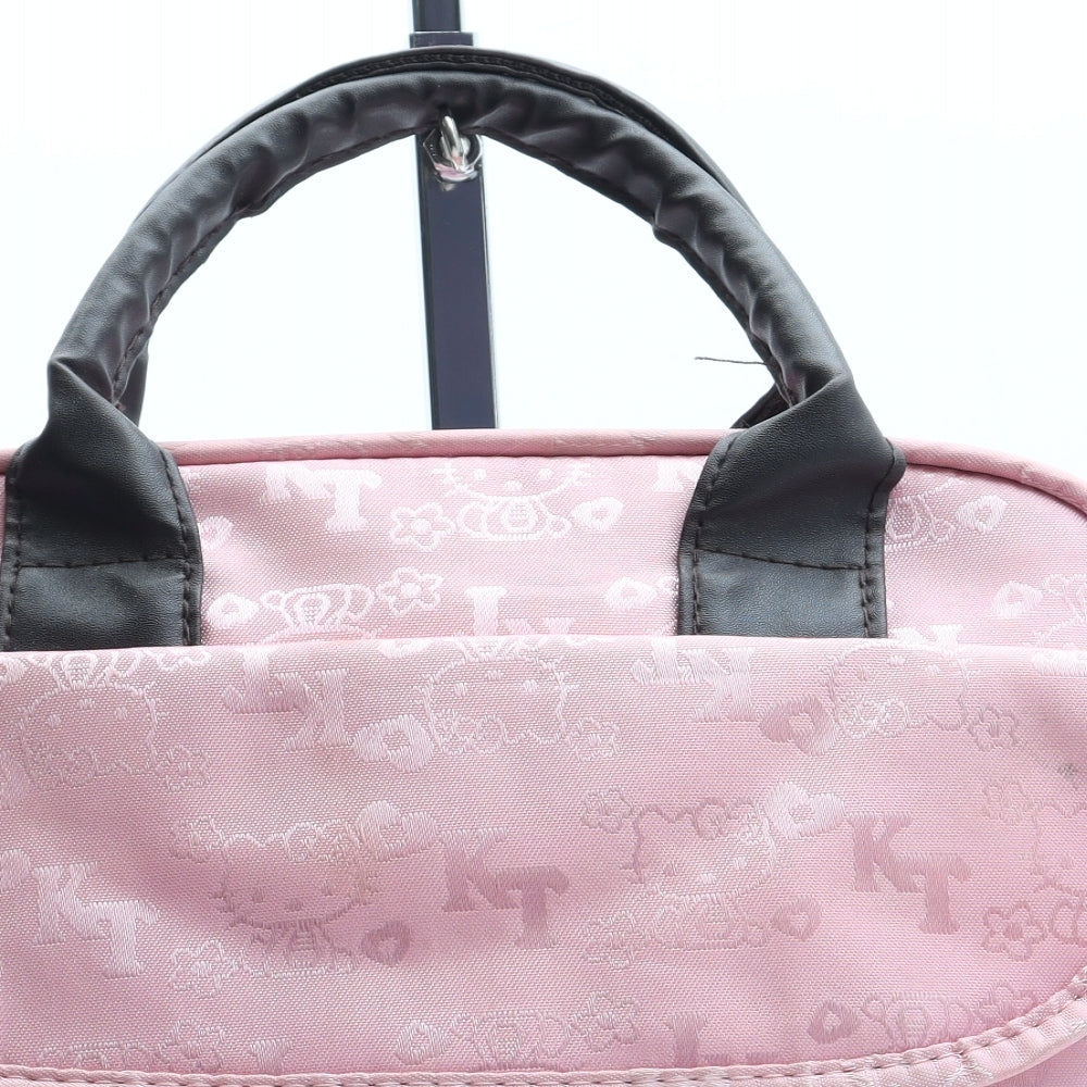 Hello Kitty Girls Pink Geometric Polyester Top Handle Bag Size Small Zip