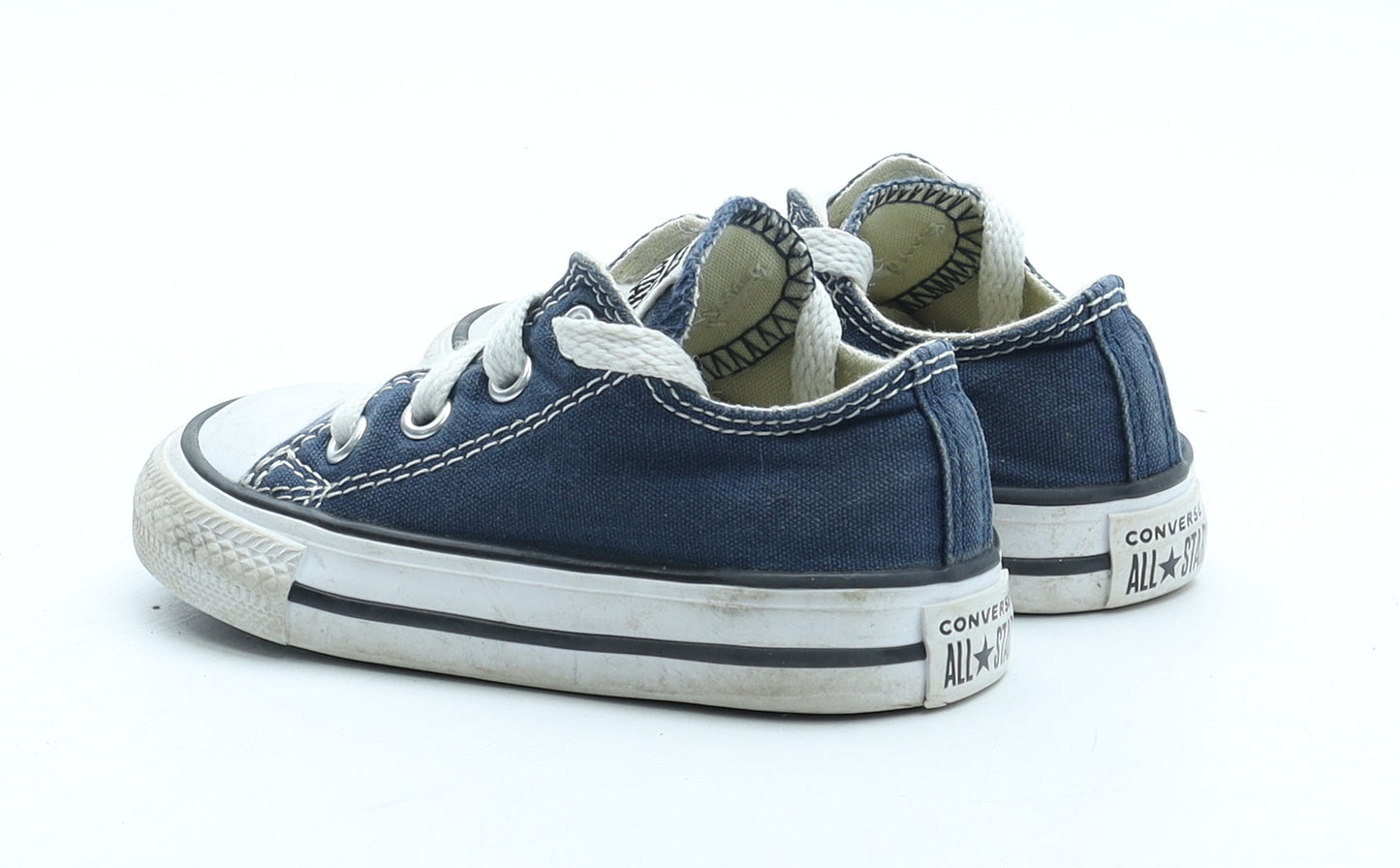 Converse Girls Blue Polyester Trainer UK 5 22 - All Star