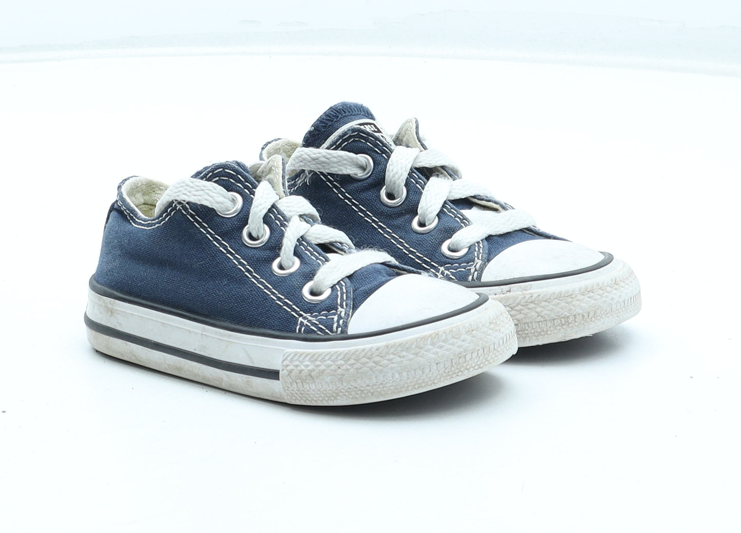 Converse Girls Blue Polyester Trainer UK 5 22 - All Star