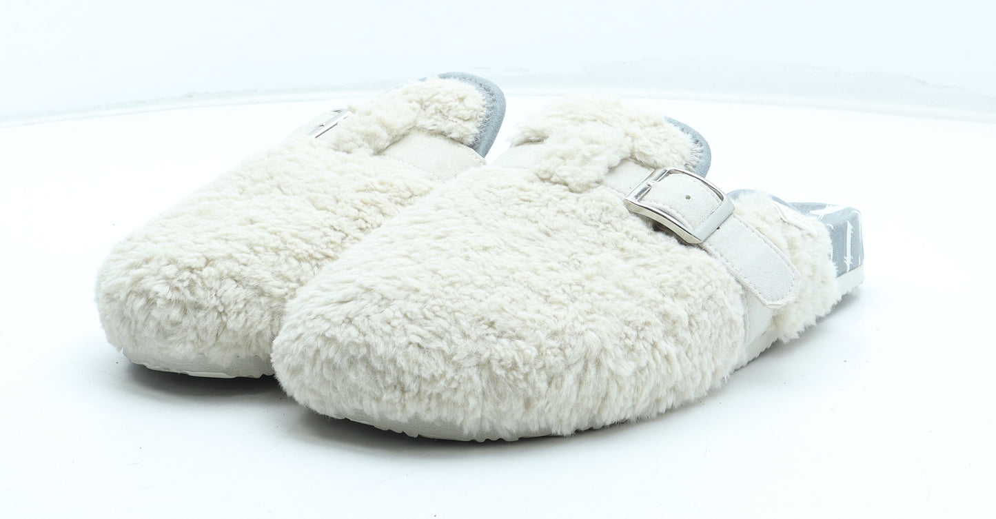NEXT Womens Beige Polyester Slip On Slipper UK
