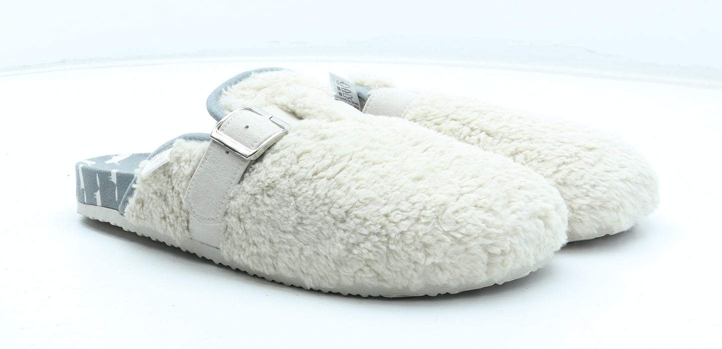 NEXT Womens Beige Polyester Slip On Slipper UK