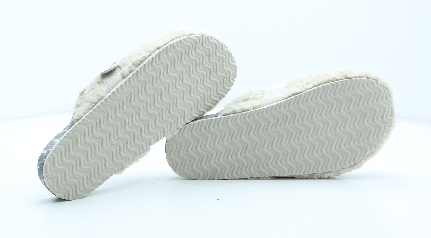 NEXT Womens Beige Polyester Slip On Slipper UK