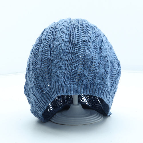 Divided Girls Blue Cotton Beanie One Size