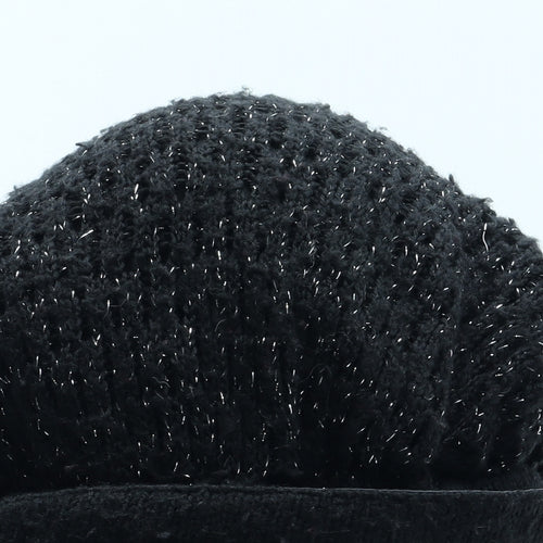 Jeans West Womens Black Acrylic Peaked Cap One Size