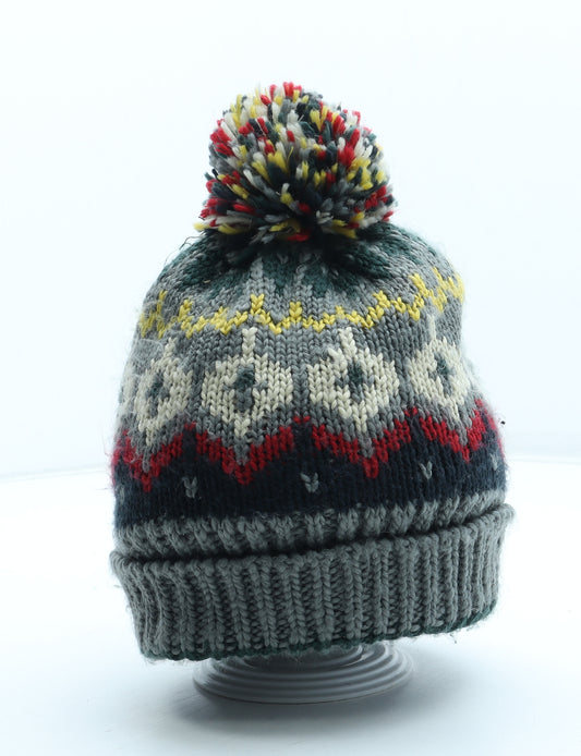 NEXT Mens Multicoloured Fair Isle Acrylic Winter Hat One Size