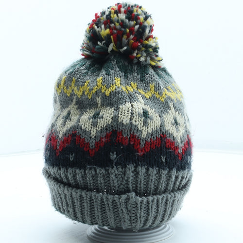 NEXT Mens Multicoloured Fair Isle Acrylic Winter Hat One Size